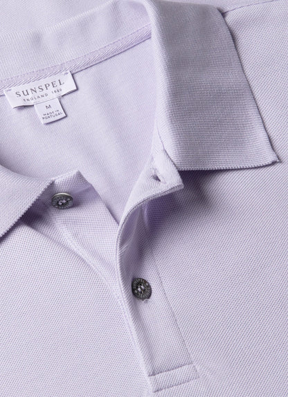 Mens Pique Polo Shirt In Pale Lilac Mpol1028 Prax