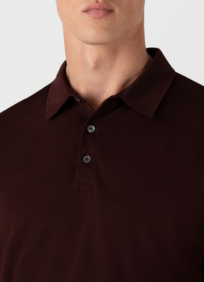 Mens Classic Jersey Polo Shirt In Raisin Mpol1052 Brfq