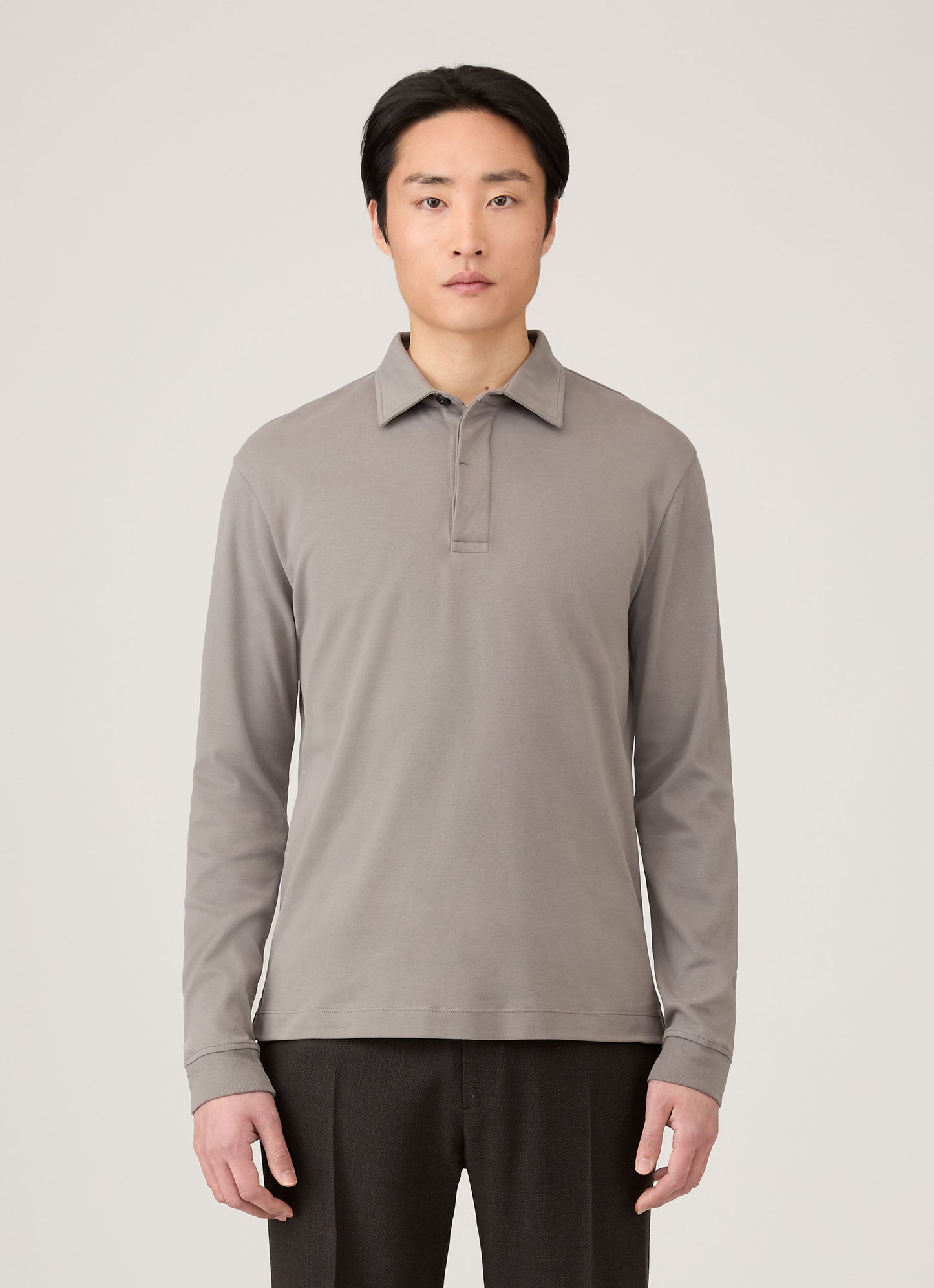 Mens Heavyweight Rugby Polo Shirt In Iron Grey Mpol1066 Gyfe