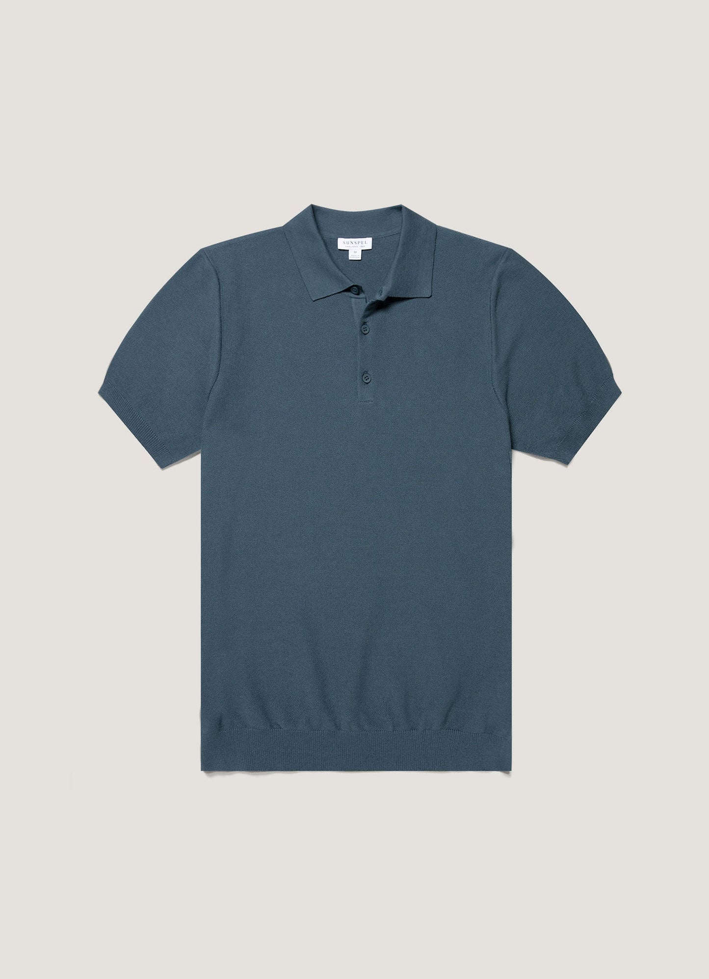 Mens Knit Polo Shirt In Slate Blue Mpol8115 Buua
