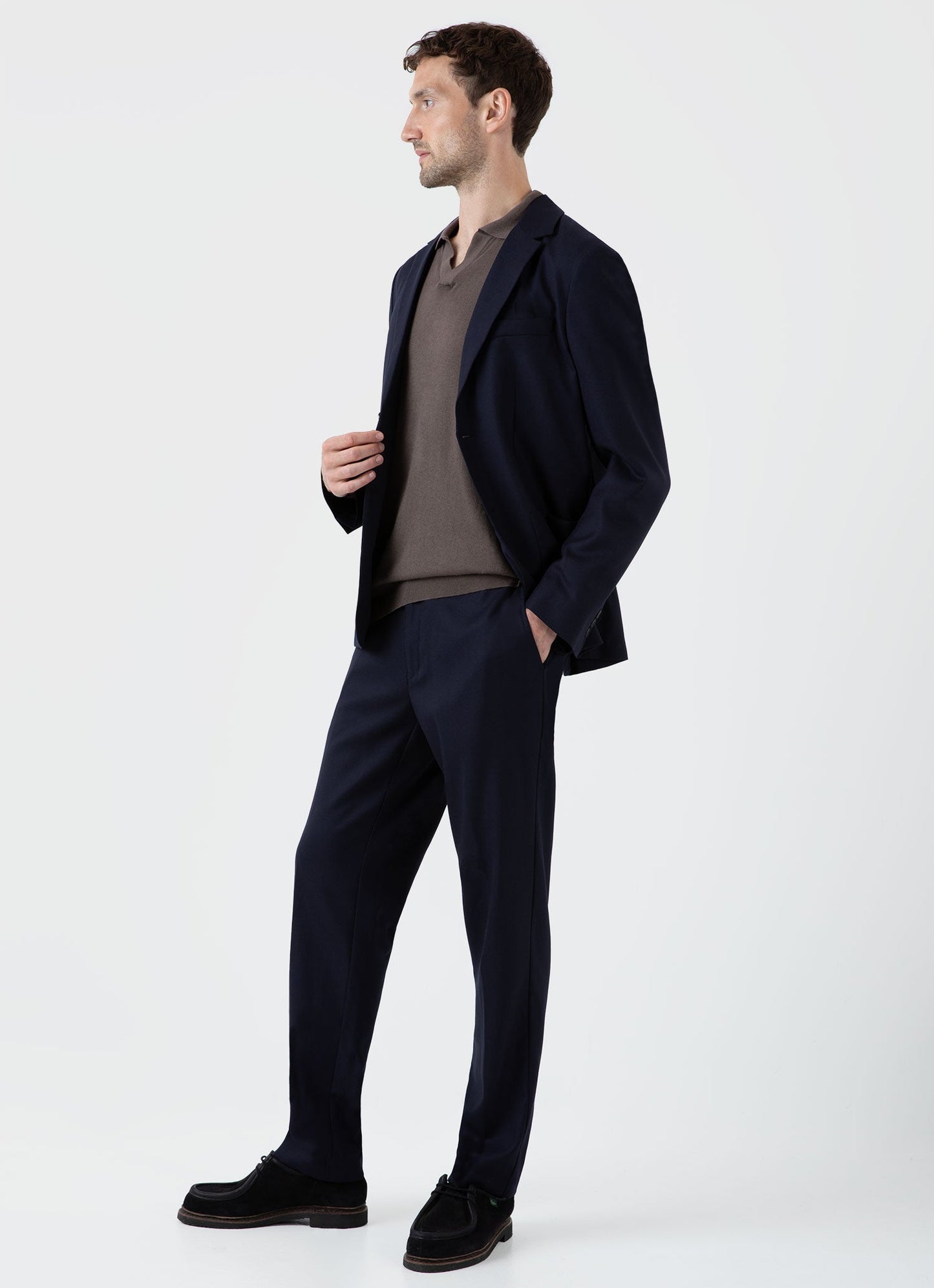 Mens Sea Island Cashmere Polo Shirt In Cedar Mpol8204 Breh
