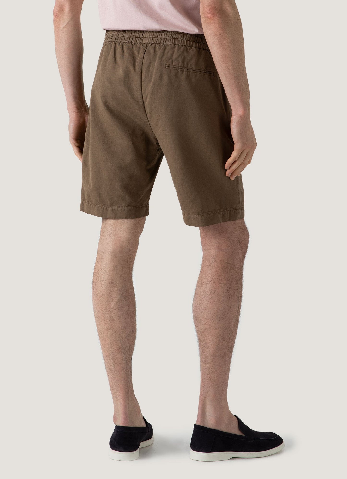 Drawstring Short In Dark Tan