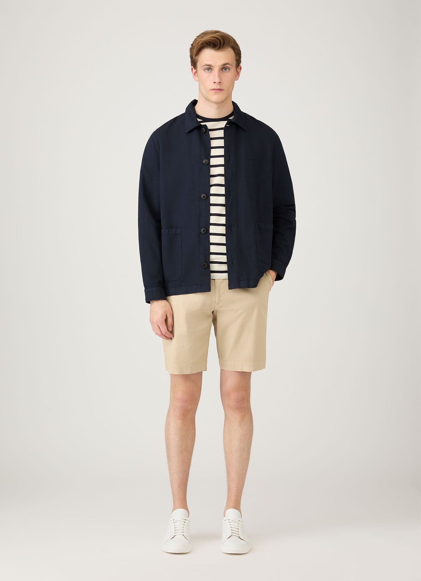 Mens Chino Shorts In Light Stone Mshr3517 Whbs