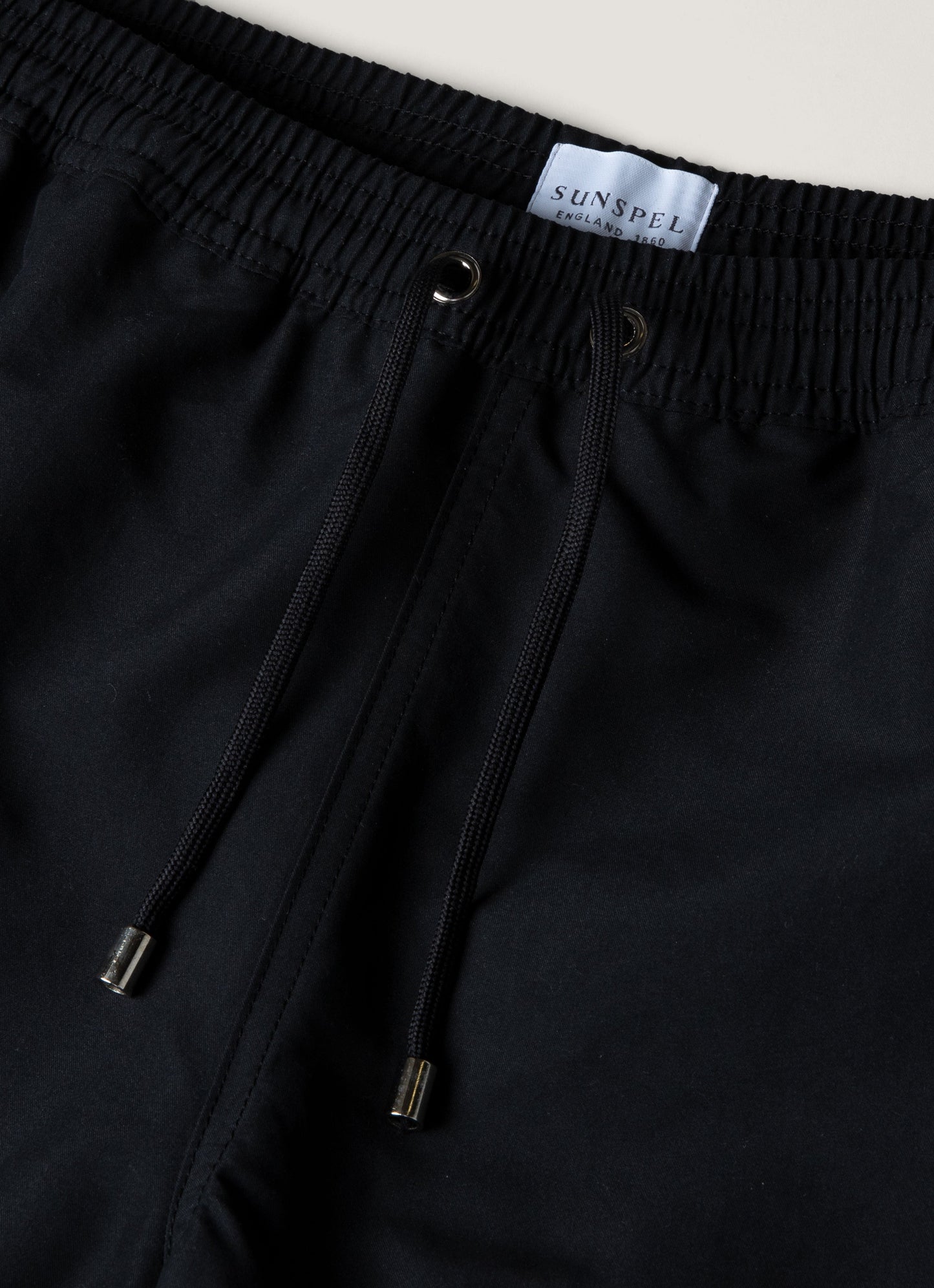 Mens Upcycled Marine Plastic Drawstring Swim Short In Black