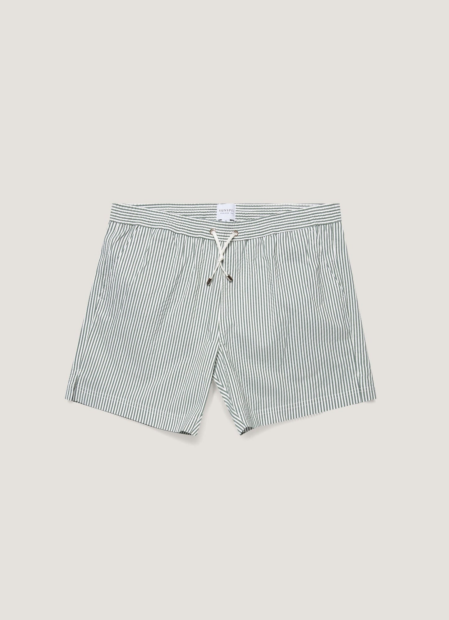Mens Drawstring Swim Shorts In Dusk Green White Mshr3705S Stnq