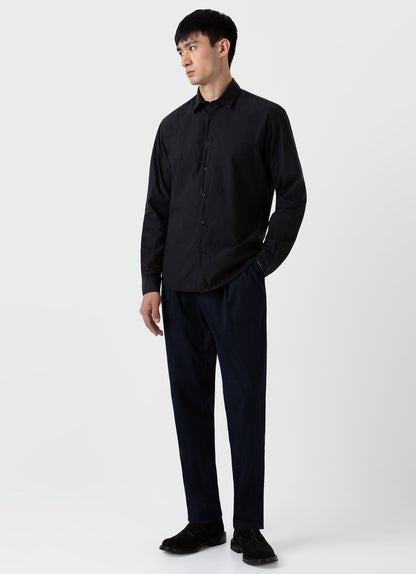 Men S Lightweight Poplin Shirt In Black Msht2059 Bkaa