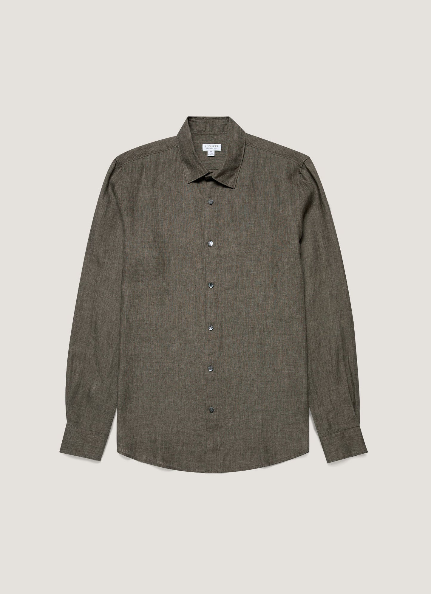 Mens Linen Shirt In Dusk Green Msht2106 Gnij