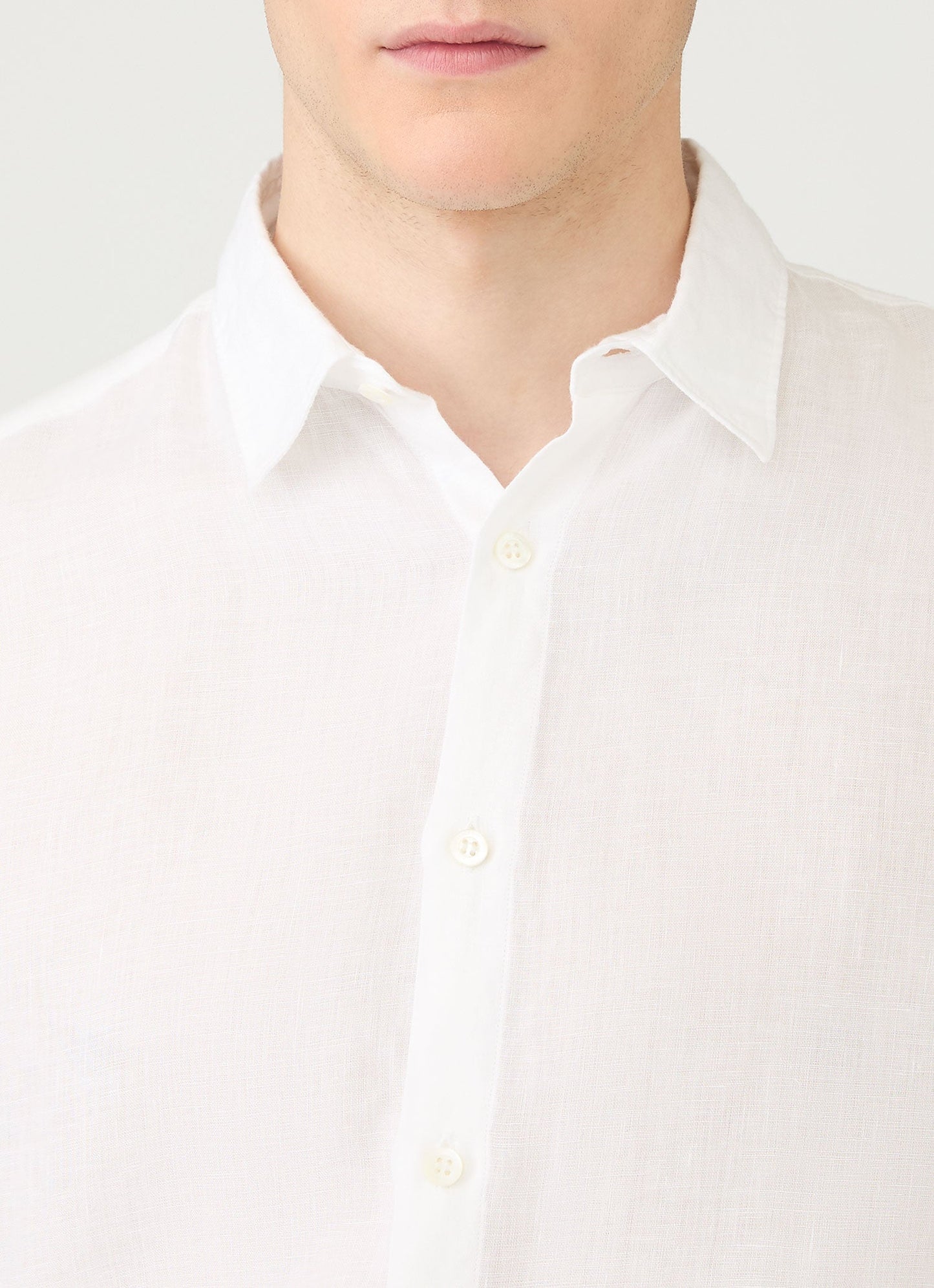 Mens Linen Shirt In White Msht2106 Whaa