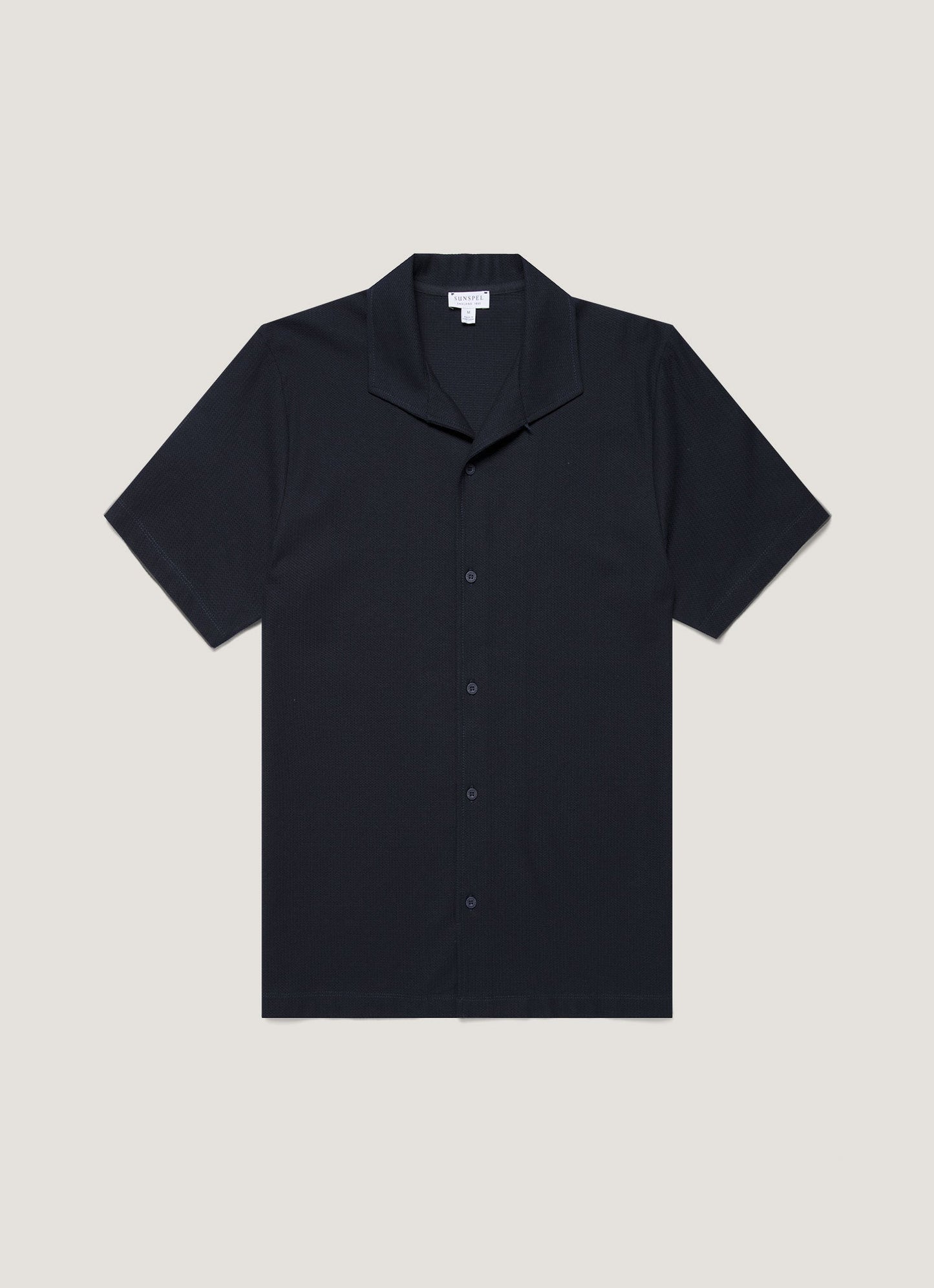 Mens Short Sleeve Textured Jersey Shirt In Midnight Navy Msht2109 Buvn