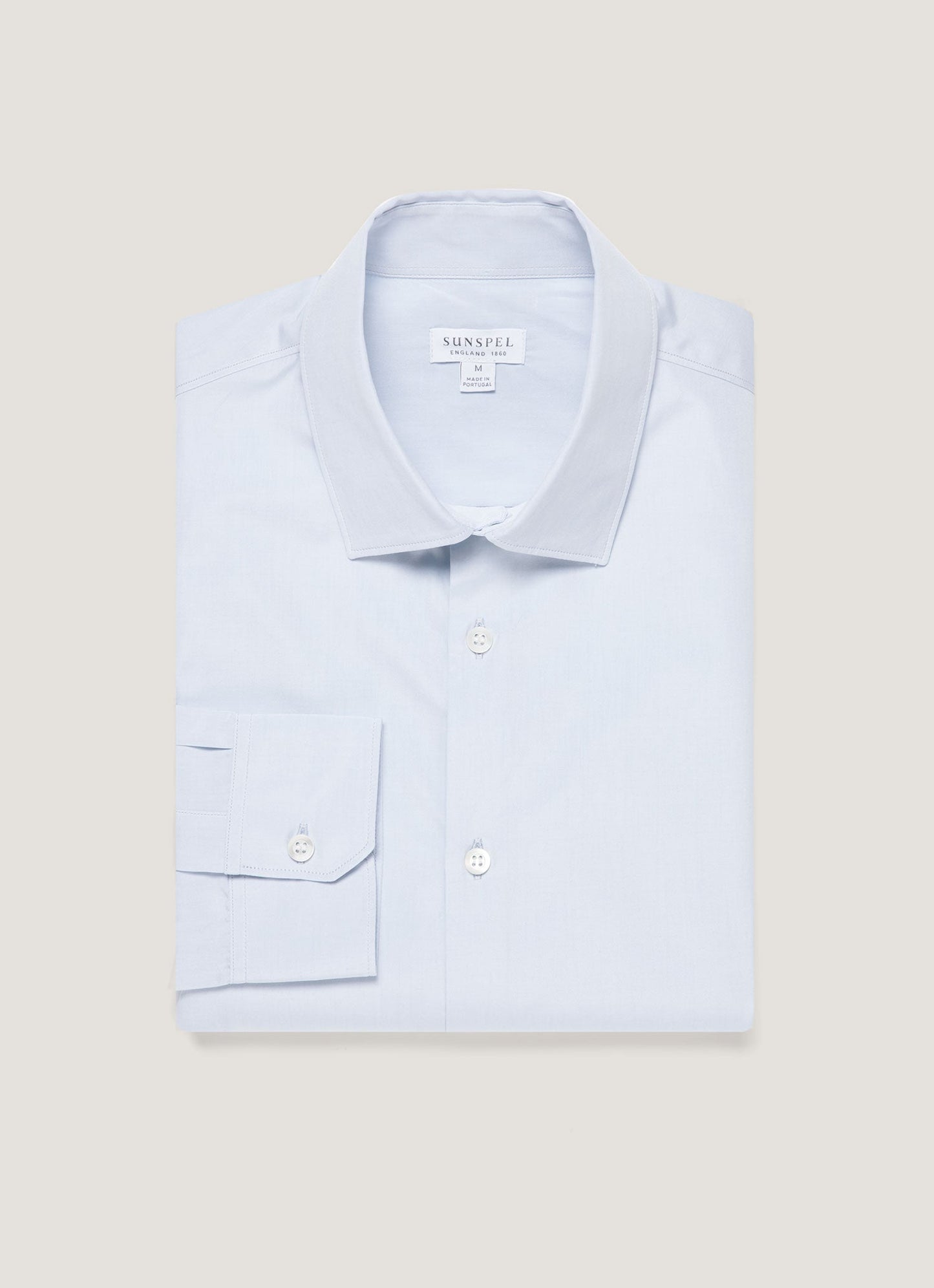 Mens Sea Island Cotton Smart Shirt In Light Blue