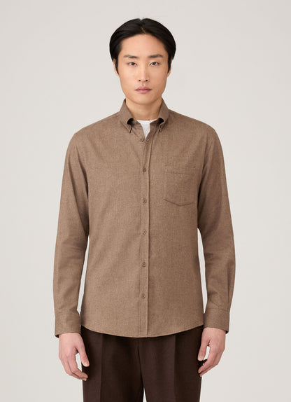 Mens Button Down Flannel Shirt In Cedar Msht2131 Breh
