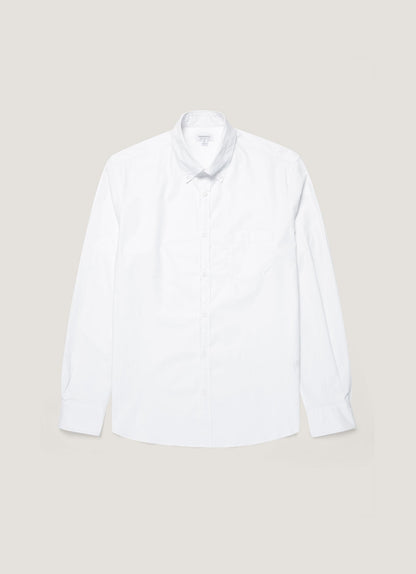 Mens Button Down Poplin Shirt In White Msht2148 Whaa