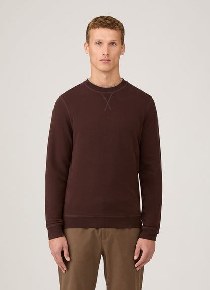 Mens Loopback Sweatshirt In Truffle Mswe1516 Brgd