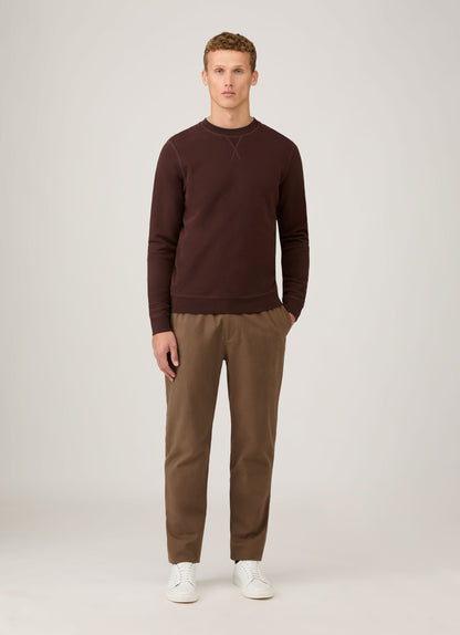 Mens Loopback Sweatshirt In Truffle Mswe1516 Brgd