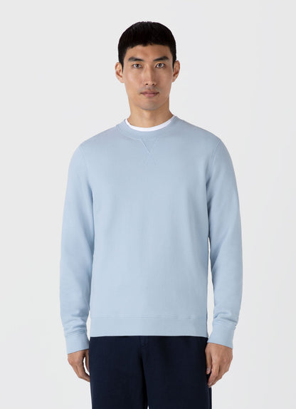Mens Loopback Sweatshirt In Blue Mist Mswe1516 Buvq
