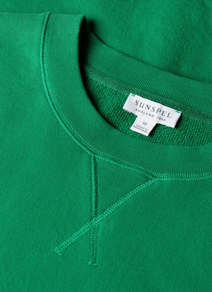 Mens Loopback Sweatshirt In Bright Green Mswe1516 Gnjc