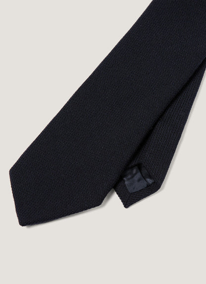 Mens Textured Wool Tie In Navy Mtie9485 Buaa