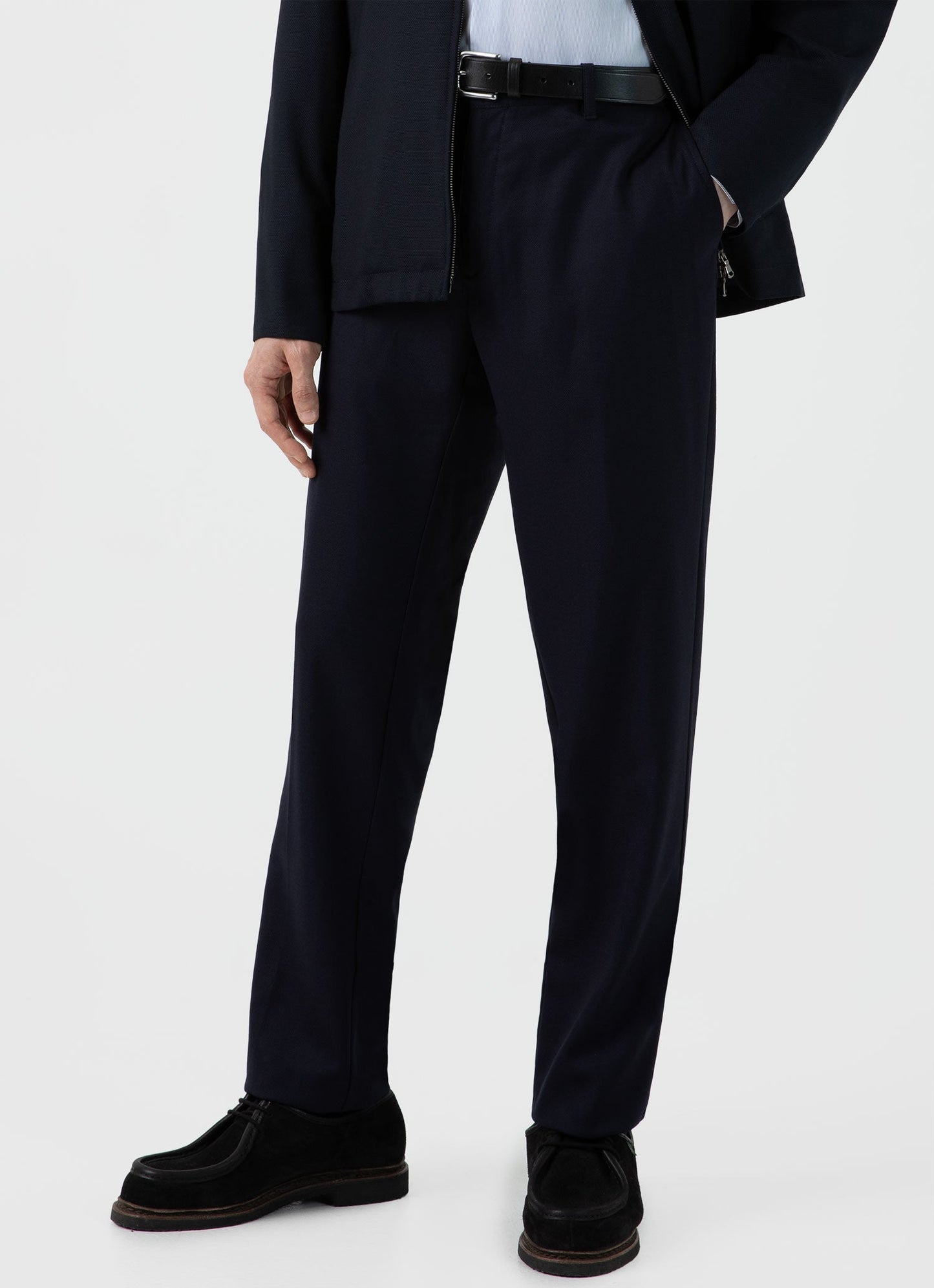 Mens Travel Wool Trouser In Navy Mtrs3089 Buaa