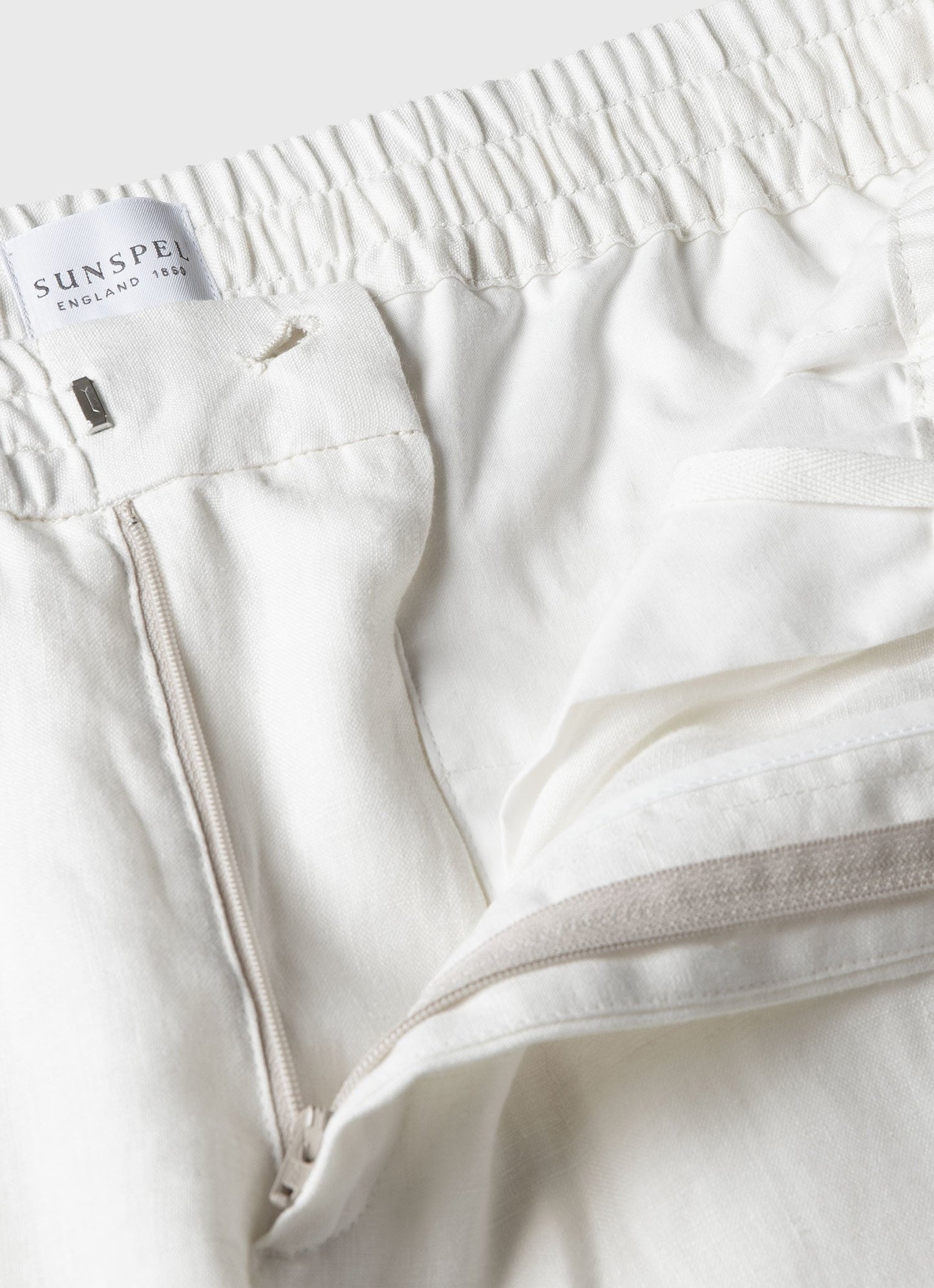 Mens Linen Drawstring Trouser In White Mtrs3092 Whaa