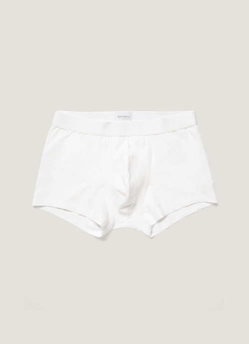 Mens Stretch Cotton Trunks In White