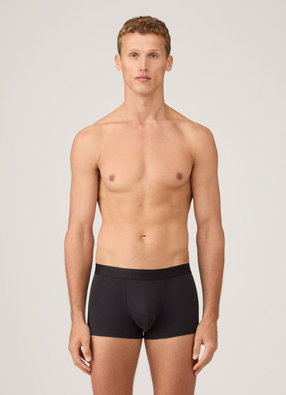Mens Sea Island Cotton Trunks In Black Mtru4622 Bkaa