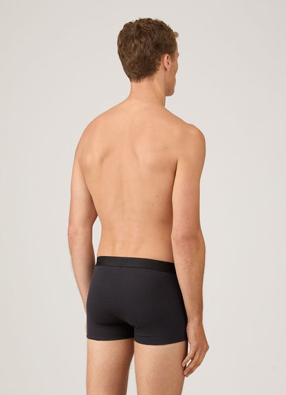 Mens Sea Island Cotton Trunks In Black Mtru4622 Bkaa
