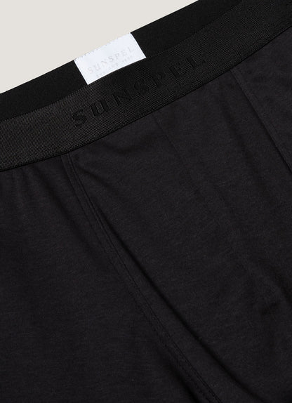 Mens Sea Island Cotton Trunks In Black Mtru4622 Bkaa
