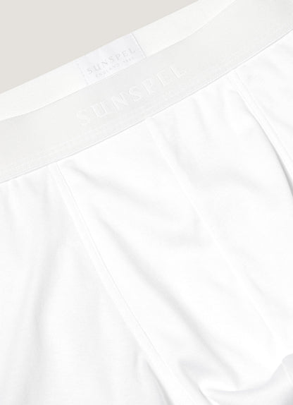 Mens Sea Island Cotton Trunks In White Mtru4622 Whaa