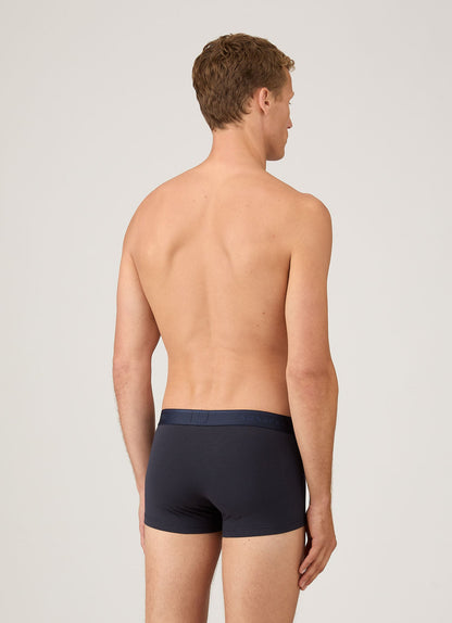 Mens Multipack Stretch Cotton Trunks In Navy Packm44 Buaa
