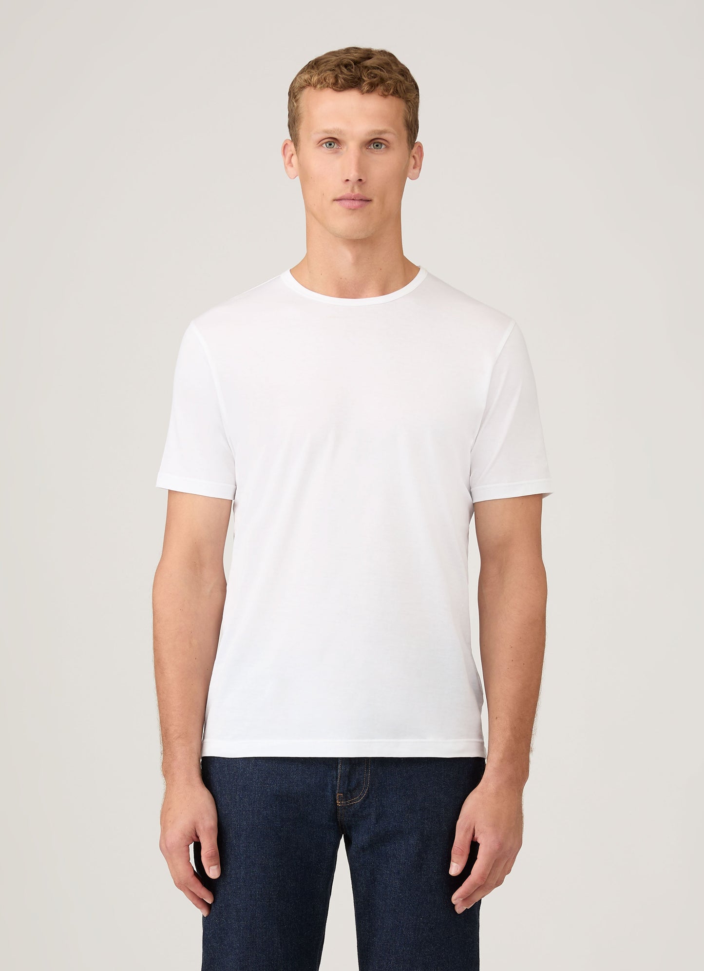 Mens Short Sleeve Crew Neck T Shirt White