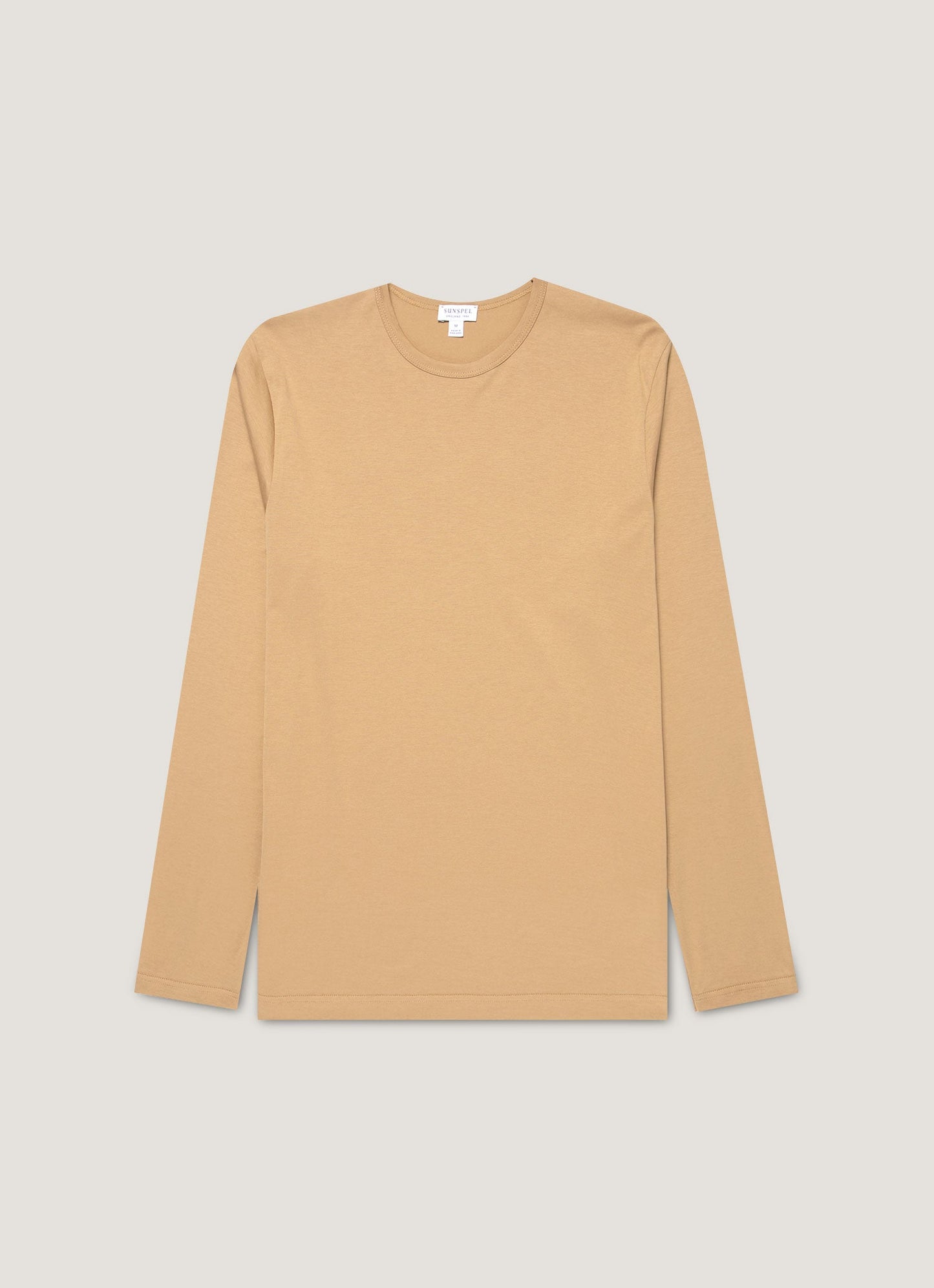 Mens Long Sleeve Classic Tshirt In Tan Mtsh0003 Brgm