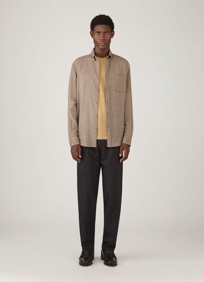 Mens Long Sleeve Classic Tshirt In Tan Mtsh0003 Brgm