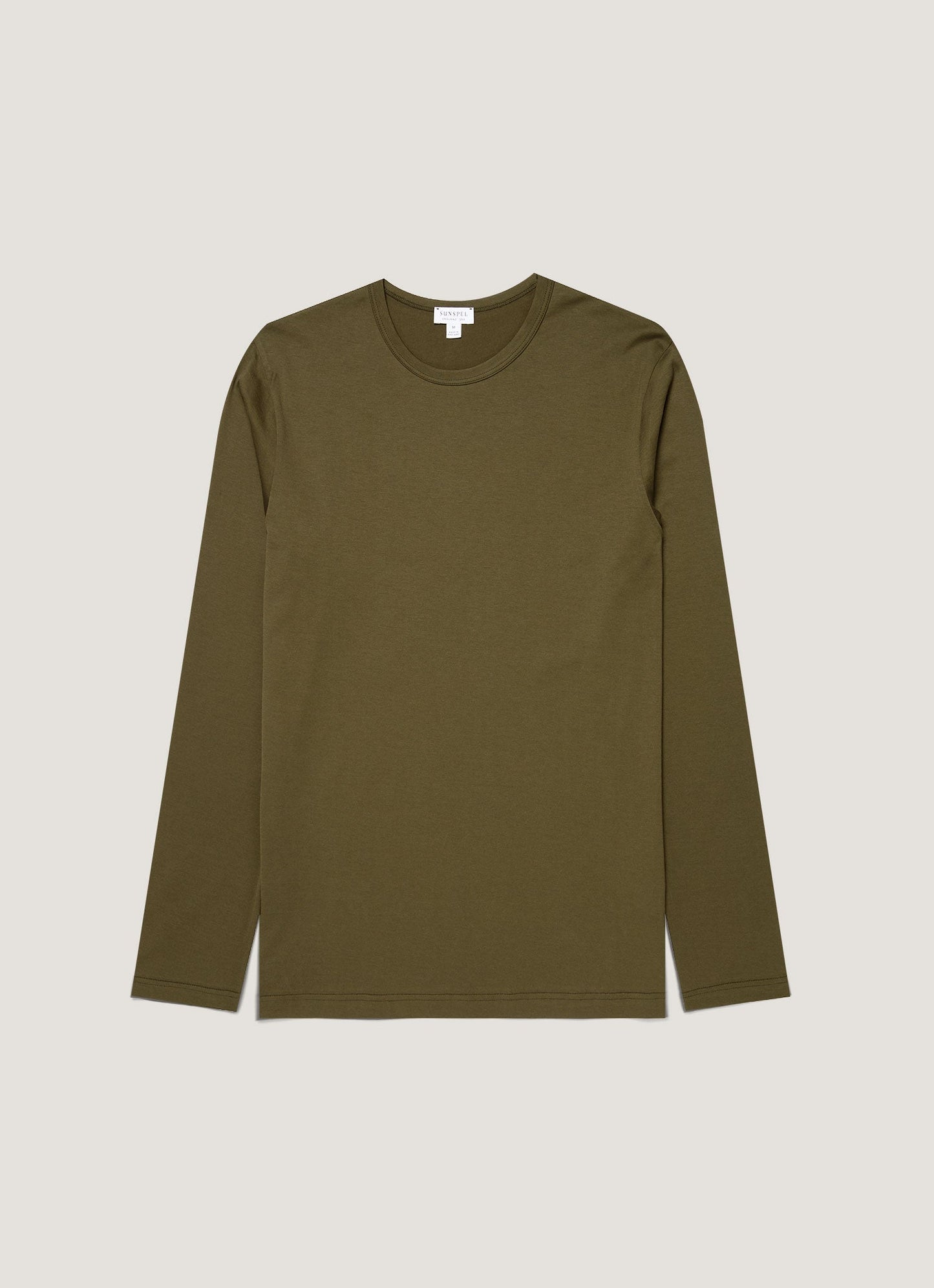 Mens Long Sleeve Classic Tshirt In Deep Olive Mtsh0003 Gniz