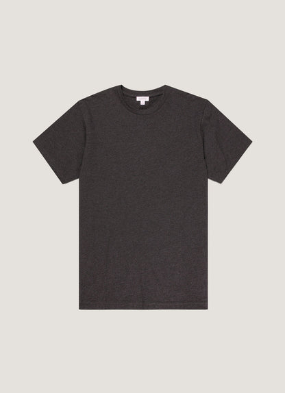 Mens Organic Cotton Tshirt In Charcoal Melange