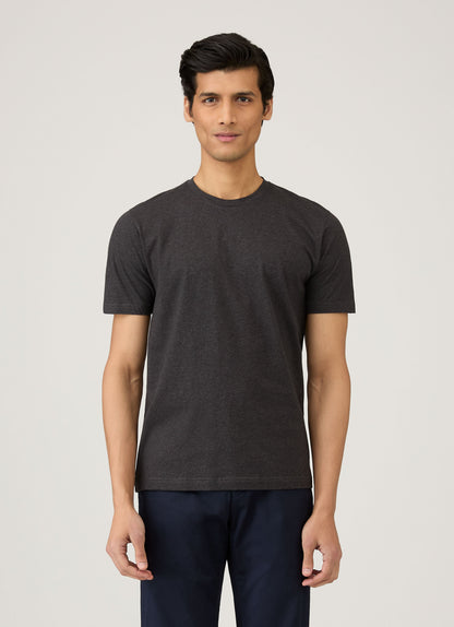 Mens Organic Cotton Tshirt In Charcoal Melange