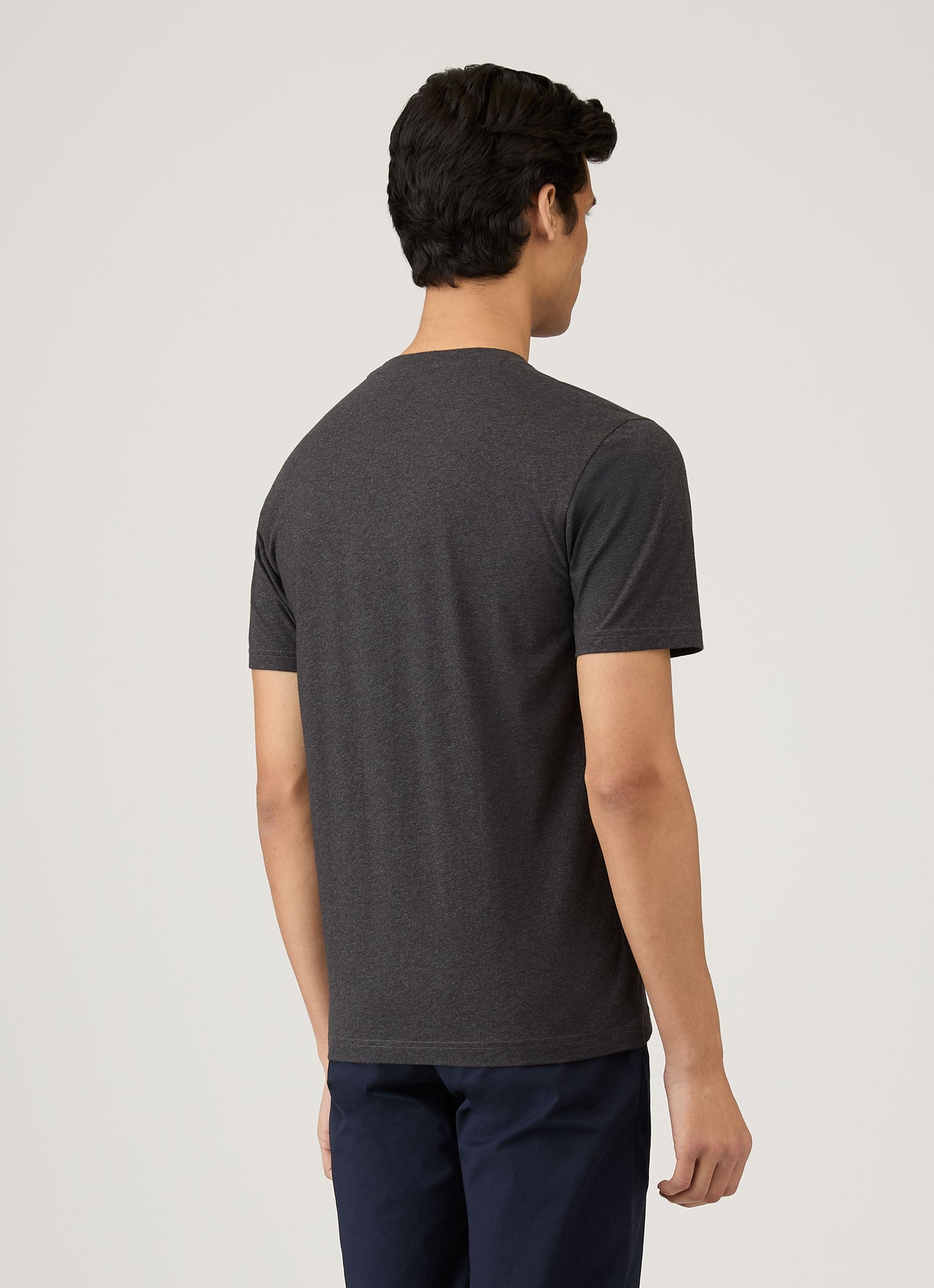 Mens Organic Cotton Tshirt In Charcoal Melange