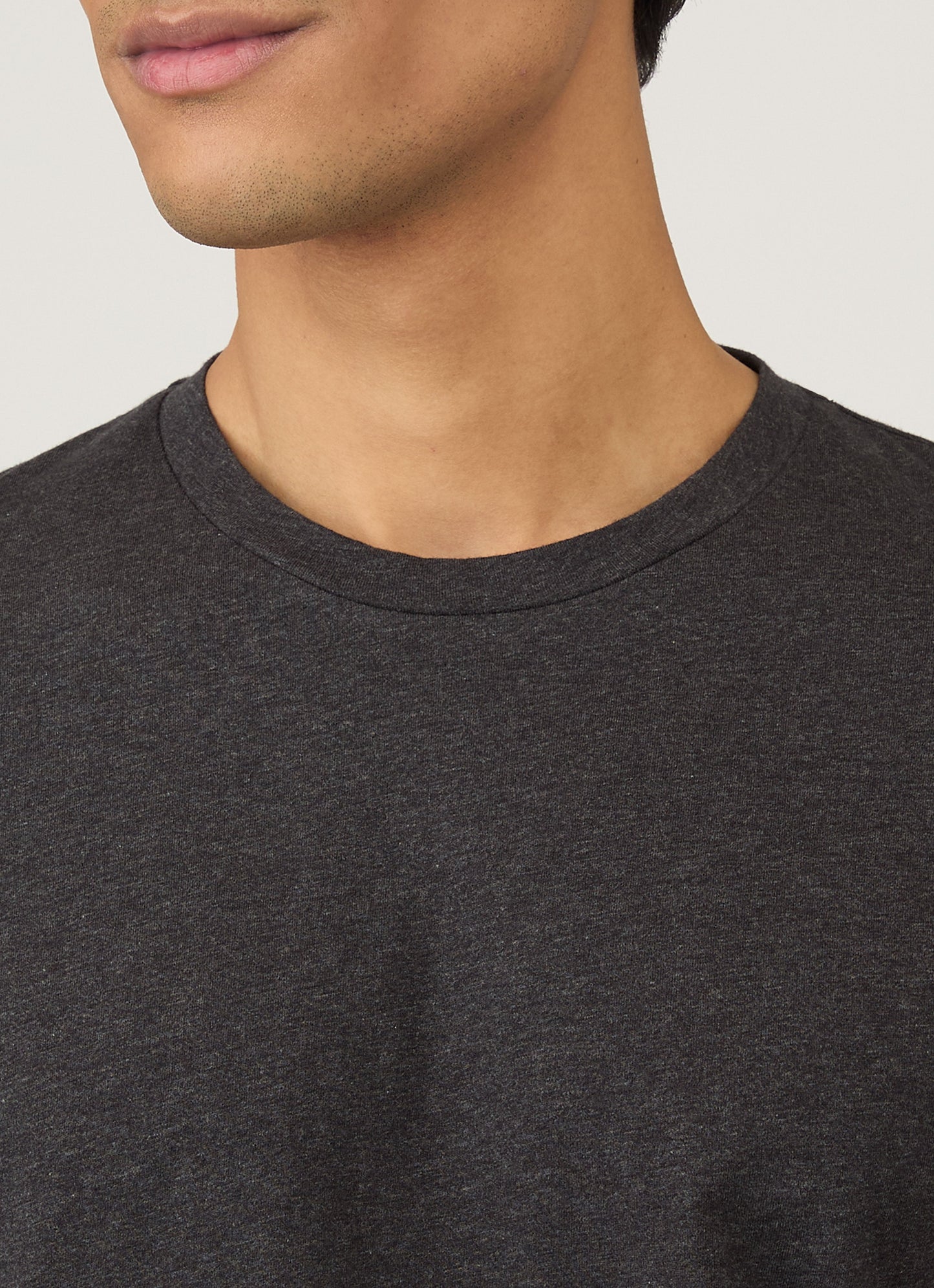 Mens Organic Cotton Tshirt In Charcoal Melange