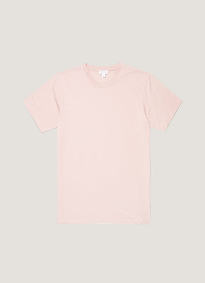 Mens Riviera Midweight Tshirt In Pale Pink Mtsh0007R Pkbj
