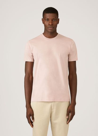 Mens Riviera Midweight Tshirt In Pale Pink Mtsh0007R Pkbj