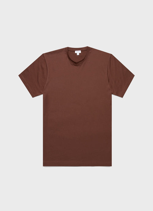 Mens Riviera Midweight Tshirt In Cocoa Brown Mtsh0007S Brfn