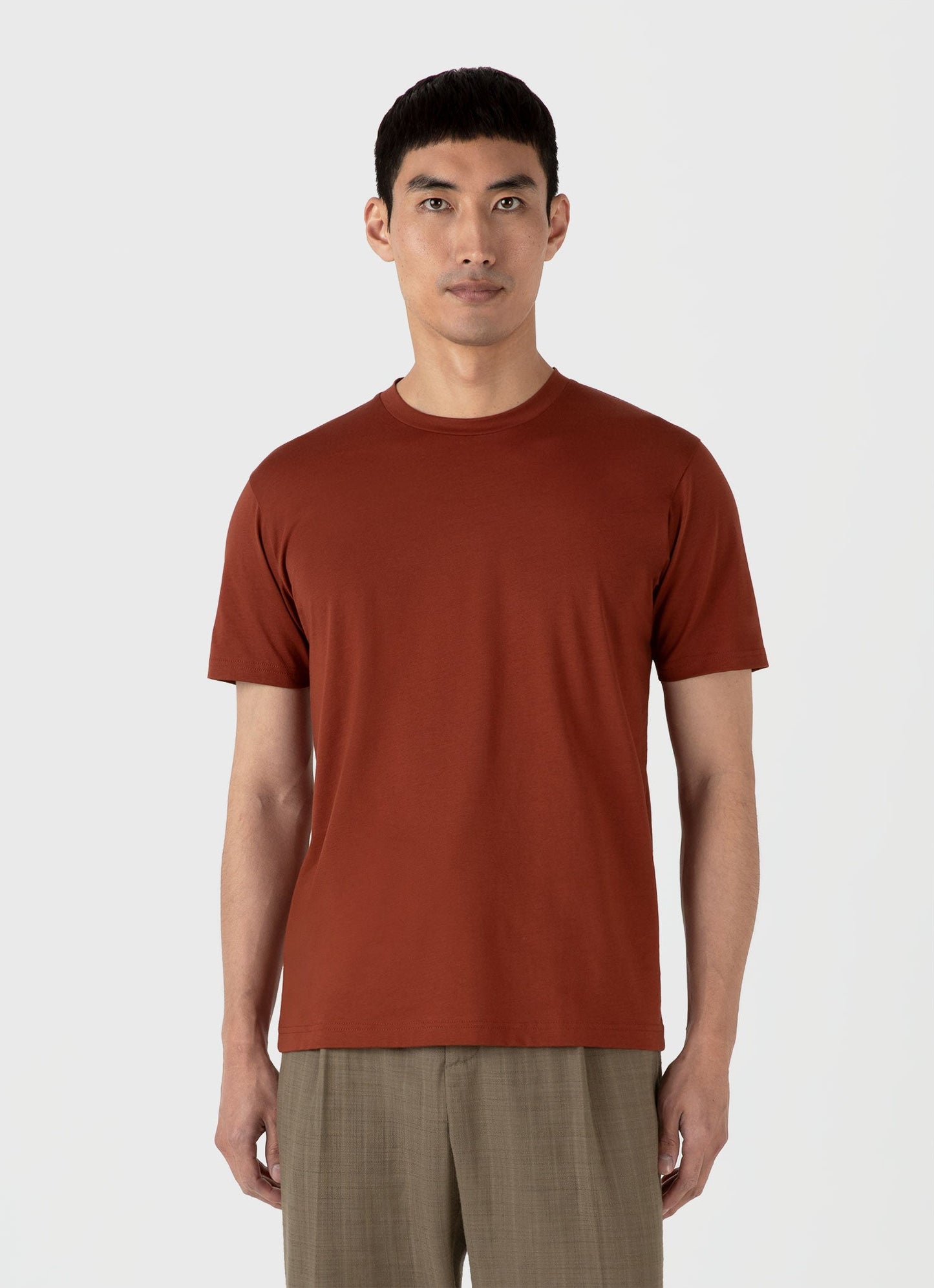 Mens Riviera Midweight Tshirt In Dark Clay Mtsh0007S Brfp