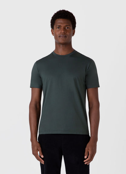Mens Riviera Midweight Tshirt In Holly Green Mtsh0007S Gnhx