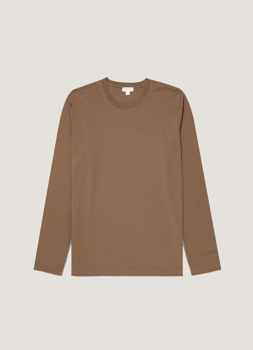 Mens Long Sleeve Riviera Midweight Tshirt In Dark Cedar Mtsh0136R Brgr