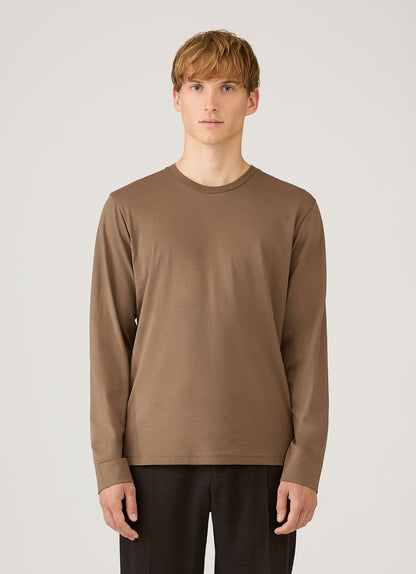 Mens Long Sleeve Riviera Midweight Tshirt In Dark Cedar Mtsh0136R Brgr
