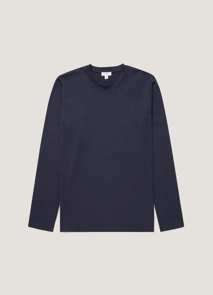 Mens Long Sleeve Riviera T Shirt In Navy