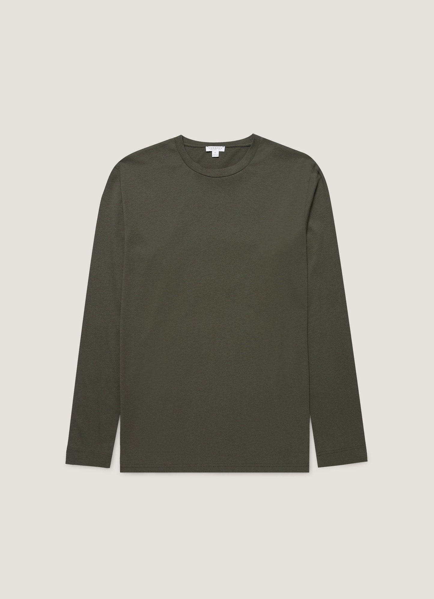 Mens Long Sleeve Riviera Midweight Tshirt In Dark Green Mtsh0136S Gnin