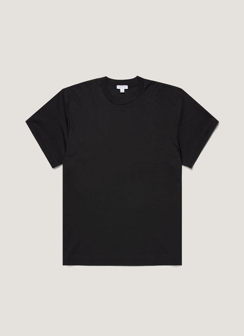 Mens Oversized Heavyweight Tshirt In Black Mtsh0180 Bkaa