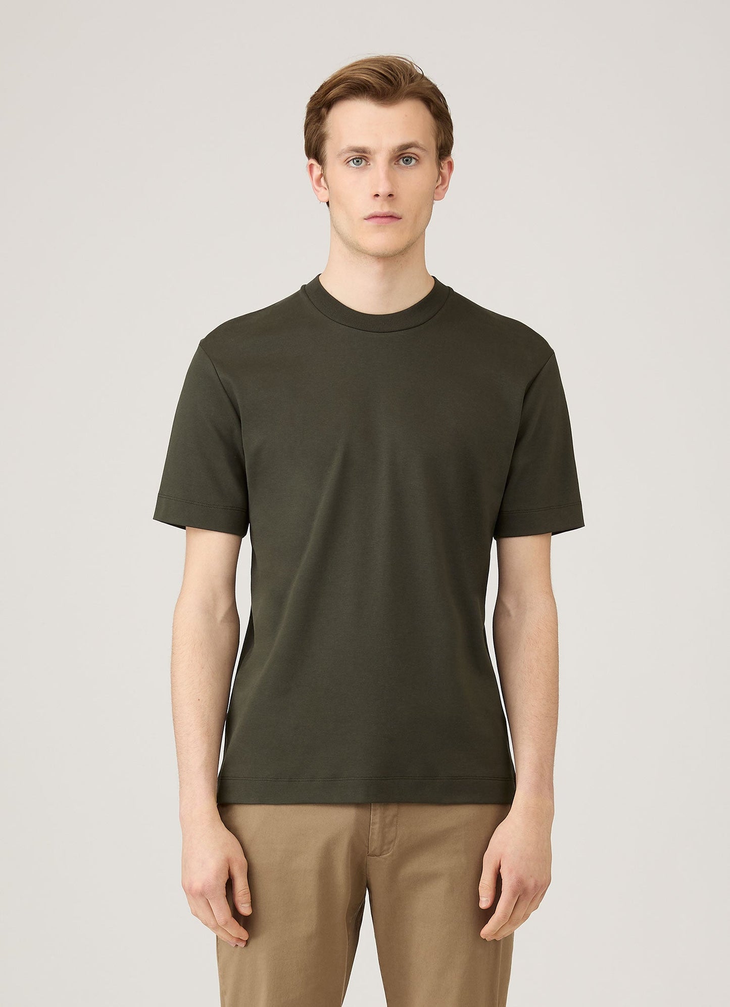 Mens Relaxed Fit Heavyweight Tshirt In Dark Green Mtsh0181 Gnin