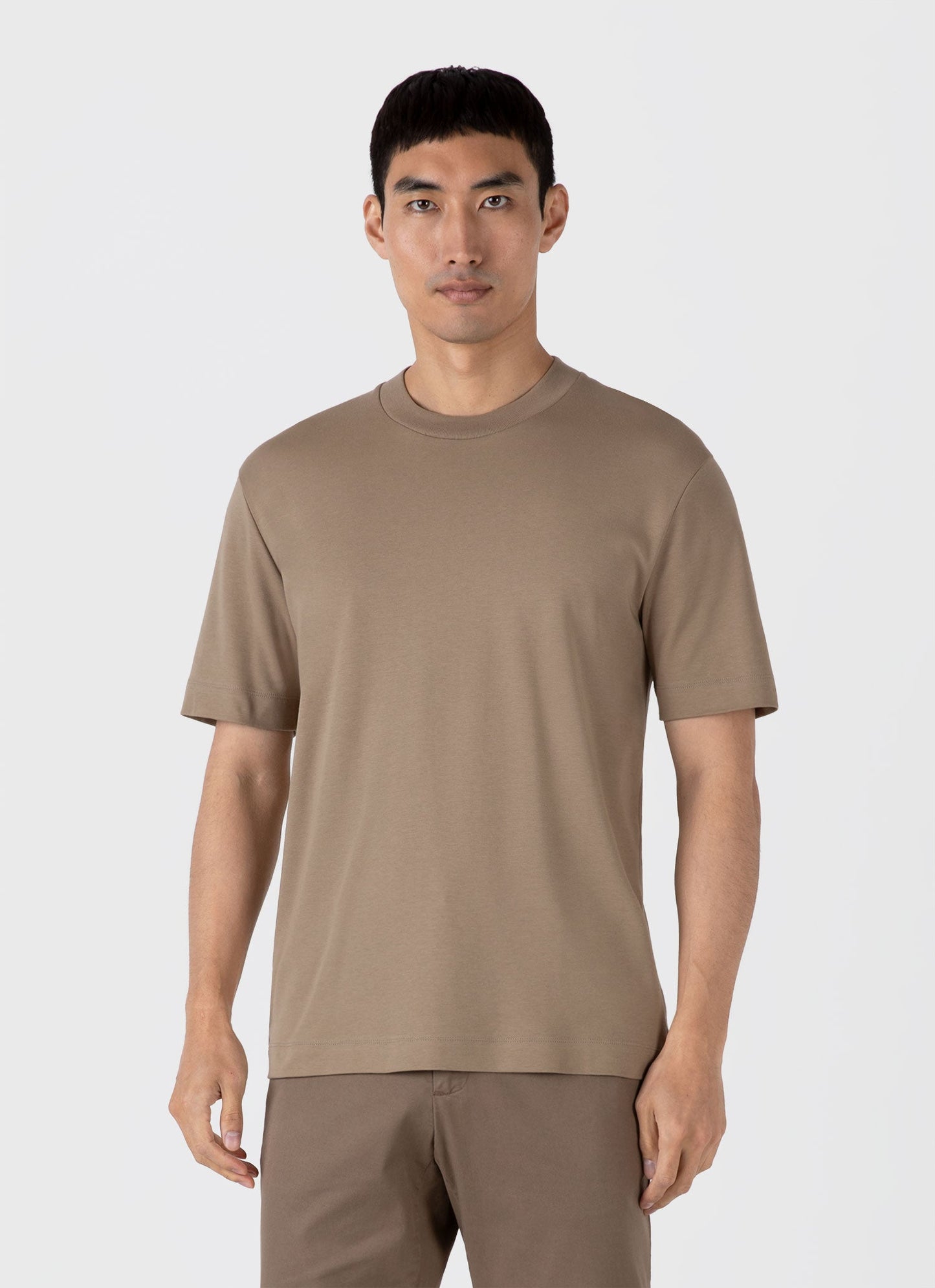 Mens Relaxed Fit Heavyweight Tshirt In Dark Stone Mtsh0181 Whdc