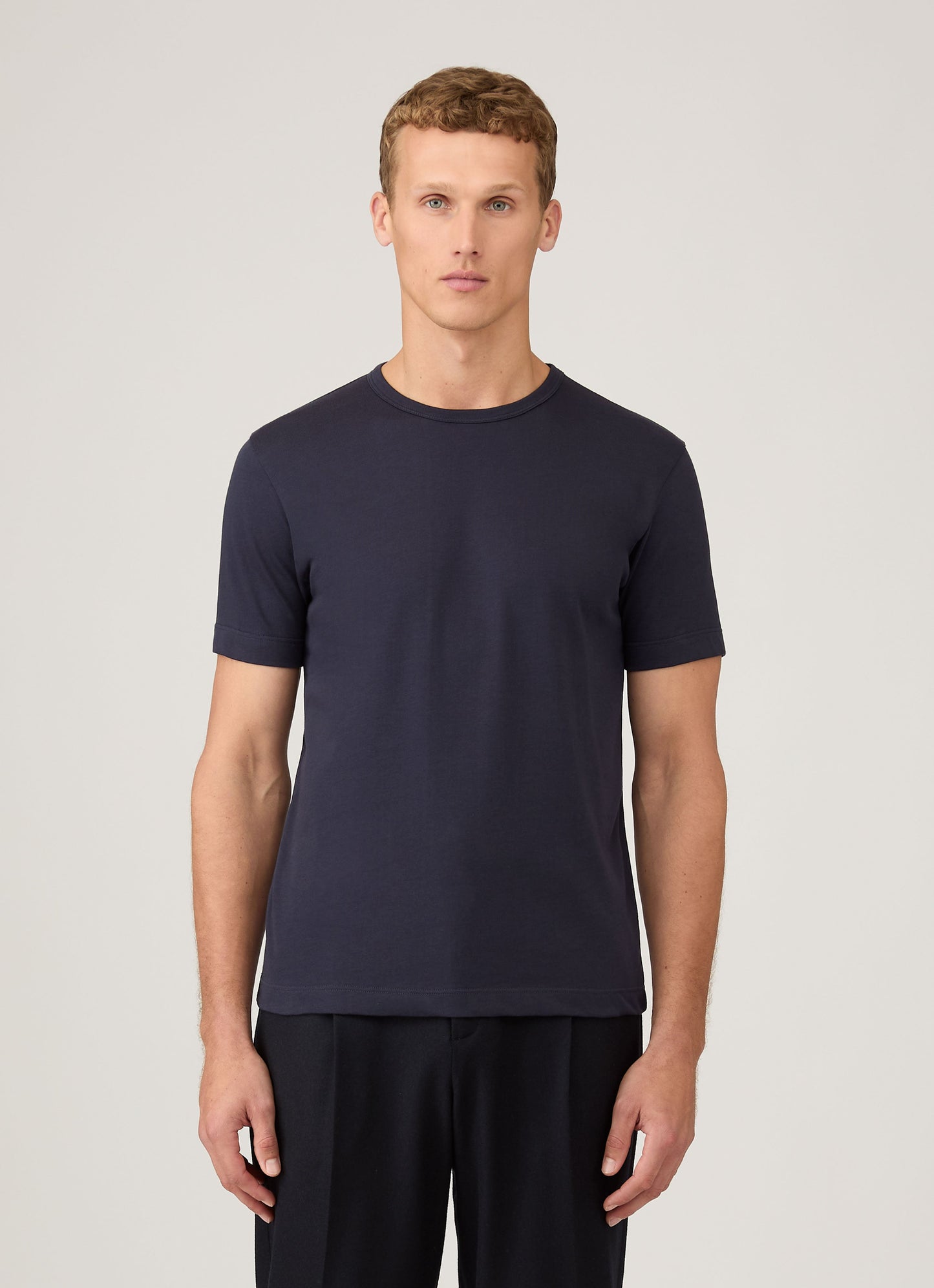 Mens Single Jersey Tshirt In Navy Mtsh0187 Buaa